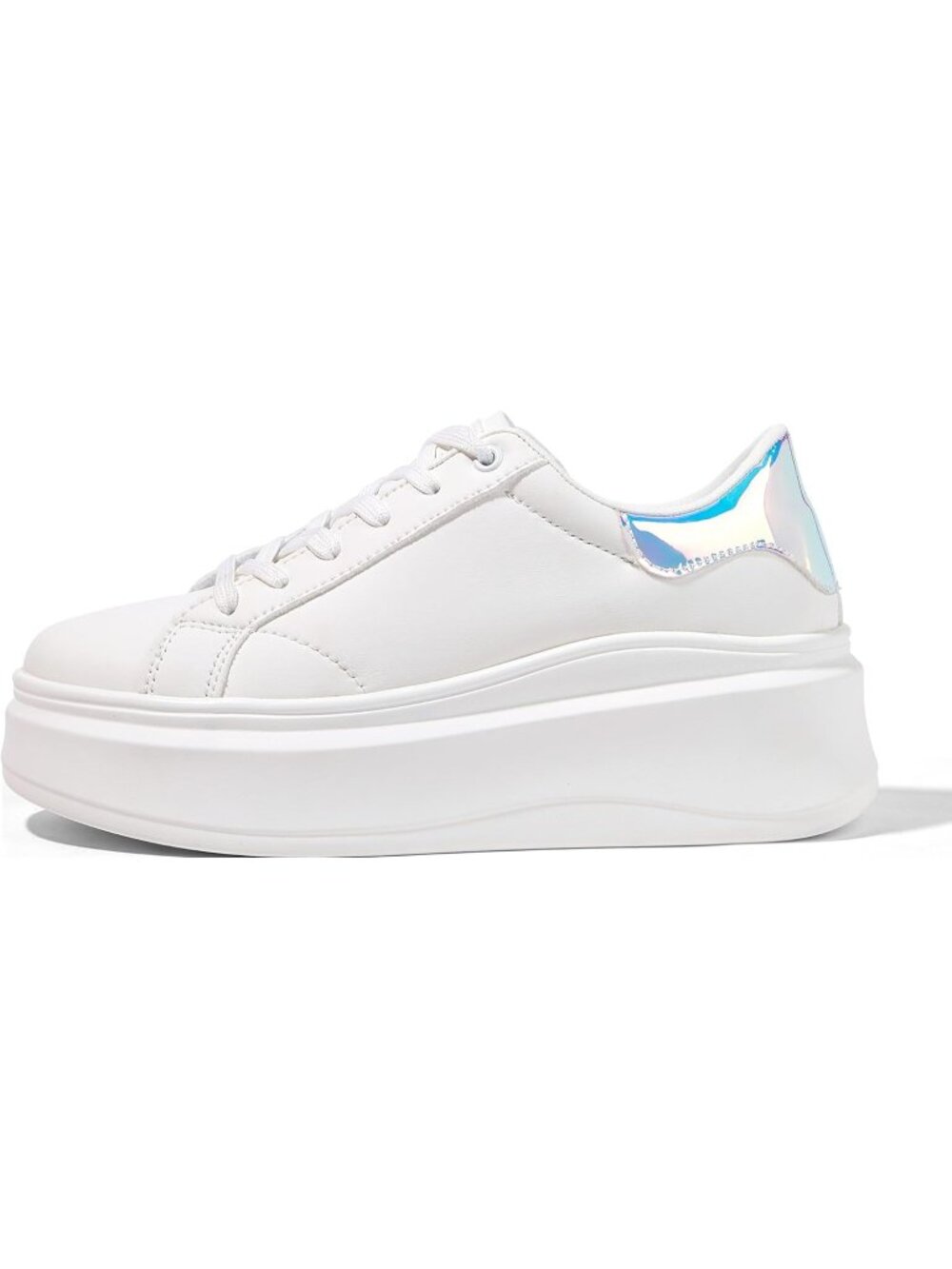 🆕Women's White Platform Fashion Sneakers Classic Low Top Thick Sole Casual